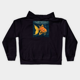 Goldfish with beautiful long fins Kids Hoodie